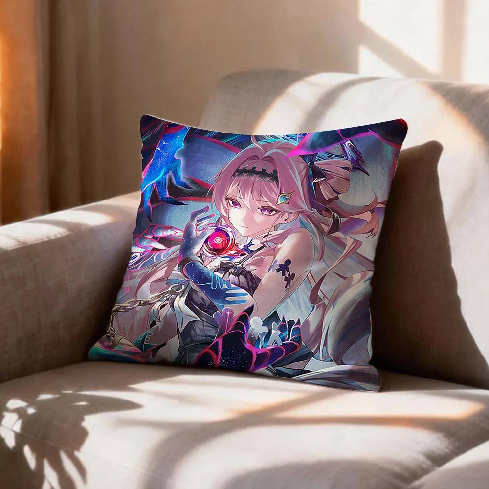 COOL DDenia Hiyuki WuWa Wuthering   Pillow Case Pattern Printed Pillowcase For Living Room Sofa Cushion Cover