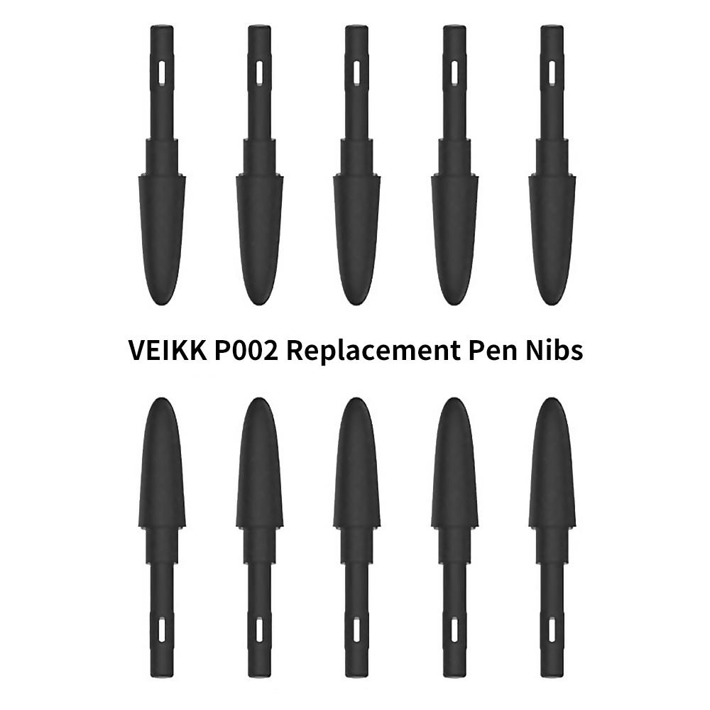 VEIKK P002 10 шт. Сменные наконечники для пера Безбатарейный стилус Износостойкий наконечник для графических планшетов VEIKK A50 A15 A15Pro