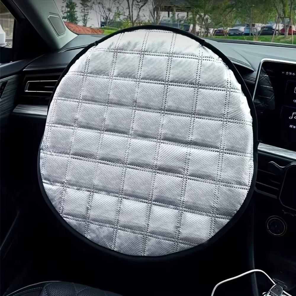 Heat-Resistant Car Steering Wheel Sunshade Cover Aluminum Foil Steering Wheel Cover Summer Use