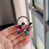 Retro Cute Flower Basket Brooch Colored Diamond French Autumn And Winter Flower Ancient Gold Series Clothing Alloy Pin Accessories