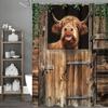 Rustic Farmhouse Calf Shower Curtain, Bathroom Decorative Shower Curtain, Waterproof Shower Curtain with Hooks