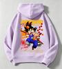 Latest fall/winter children's comfortable hooded sweatshirt - Dragon Ball anime large-sized warm pullover sweatshirt