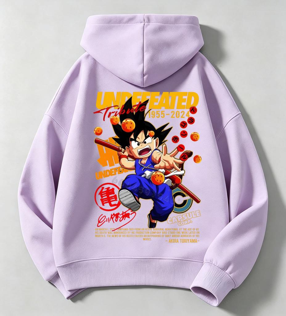 Latest fall/winter children's comfortable hooded sweatshirt - Dragon Ball anime large-sized warm pullover sweatshirt
