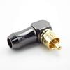 90 Degree RCA Male Plug Connector  Audio Adapter Connectors Gold Plated Terminal for 6.2mm Speaker Cable L Type