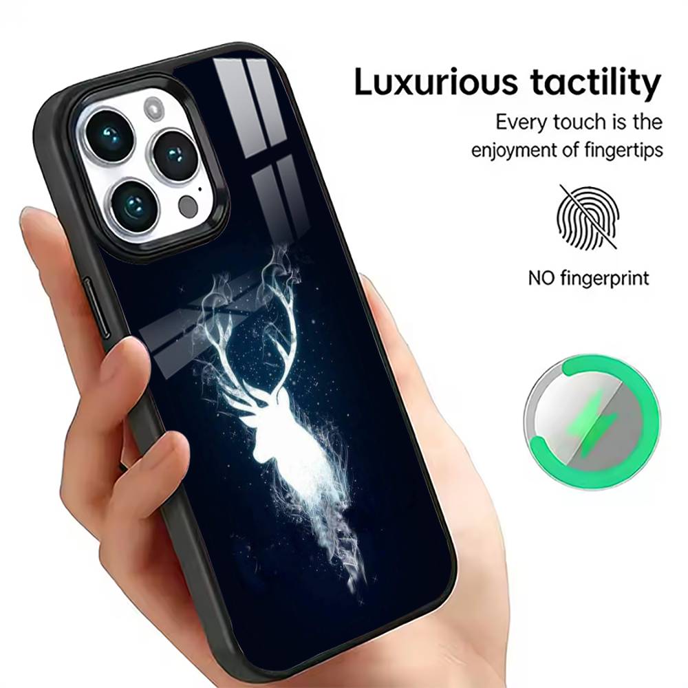 Geometric Deer Animal Aesthetic  Phone Case For iPhone17,16,15,14,13,12,11 Plus,Pro Magnetic For Magsafe Wireless Charging