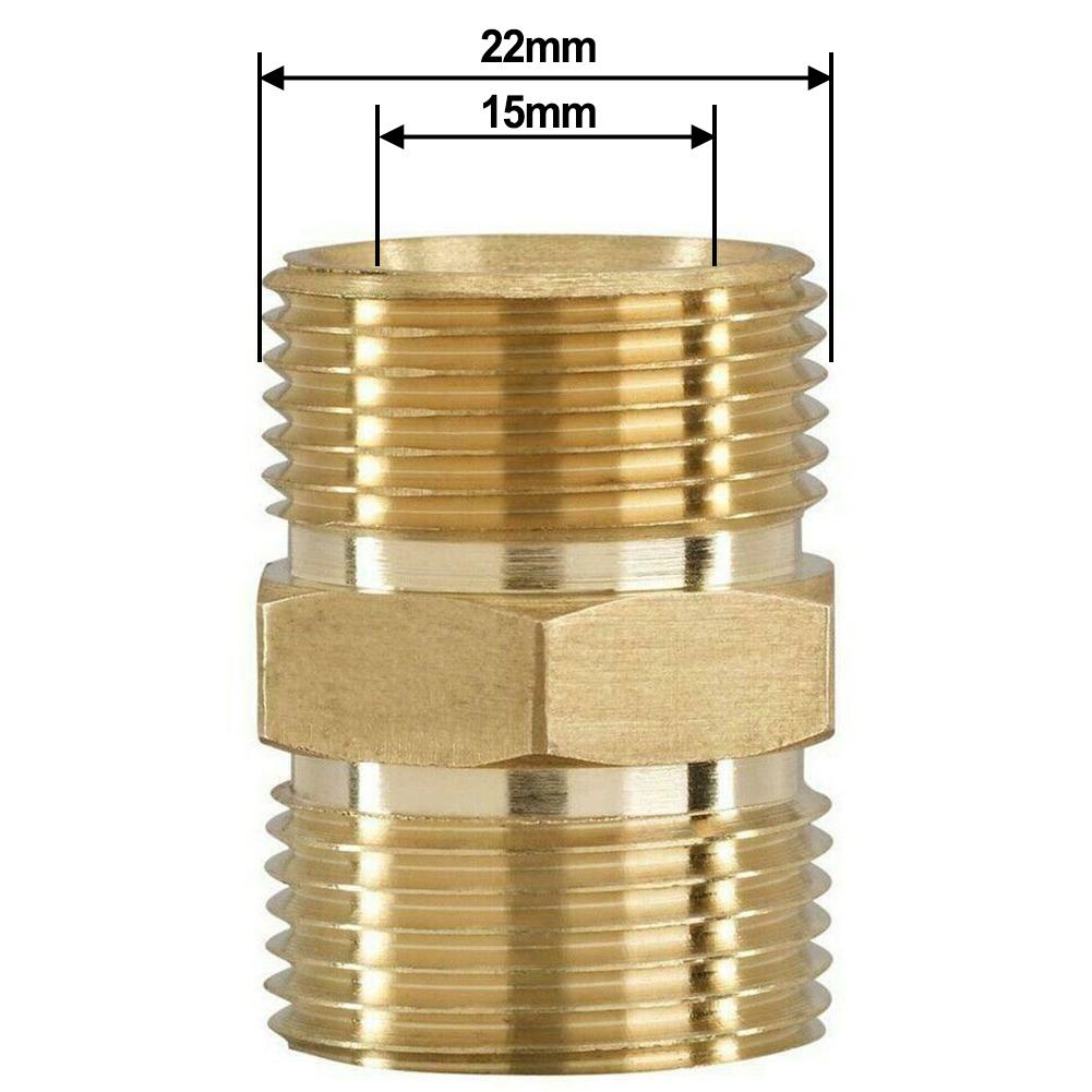 M22/14mm Hose Connector Male Adapter M22/15mm Male Thread Brass