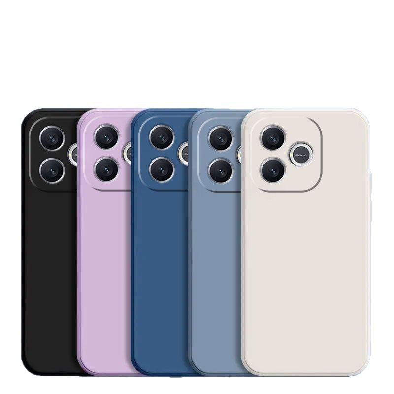 Чехол для телефона Honor X80i из жидкого силикона, однотонный, противоударный, с полным покрытием
