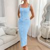 Elegant Elegance Style Button Sheath Maxi Dress Women's Clothing Fall and Winter