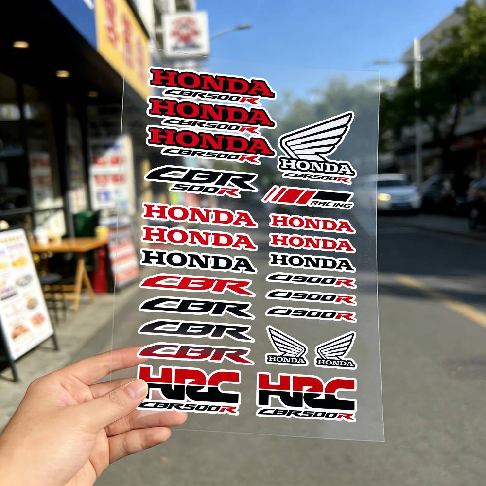 WYEY7 FOR HONDA CBR500R Waterproof Reflective Motorbike Stickers Easy Peel Removable Decals for Motorcycle Car
