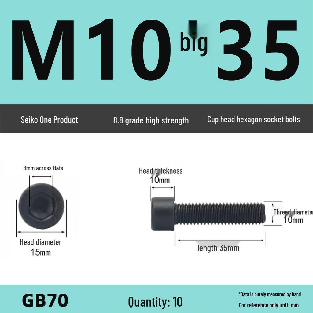 8.8 High-Strength Socket Head Cap Screw Bolt (M4-M16)