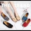 Shoes Woman Genuine Leather Women Flats Slip On Women's Loafers Female Moccasins Shoe Buckle Footwear