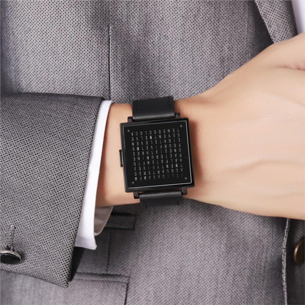 Men's Square Display Watch Luxury Zinc Alloy Case Quartz Wristwatch Water Business Casual Male Clock with Date Function 2312