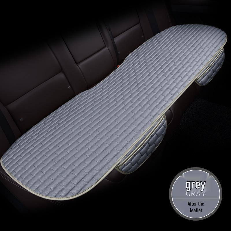 Plaid Three-Piece No-Tie Car Seat Cushion Set for Office and Home - Single Seat and Multi-Seat Interior Decor.