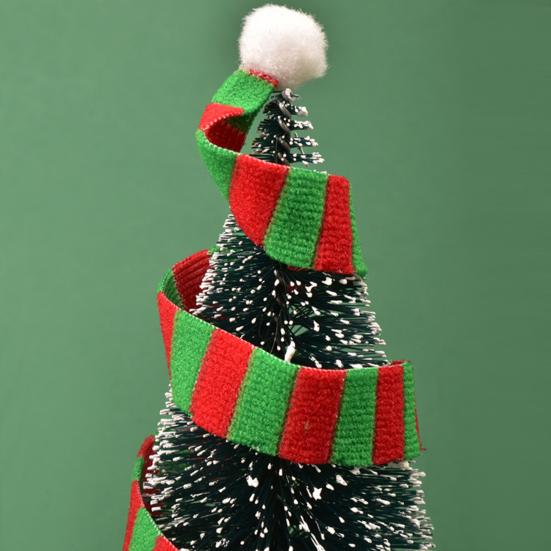 8 шт. Рождественский миниатюрный шарф Санта-Клауса, чучело медведя, многофункциональное рождественское украшение для бутылок вина, домашние животные, поделки