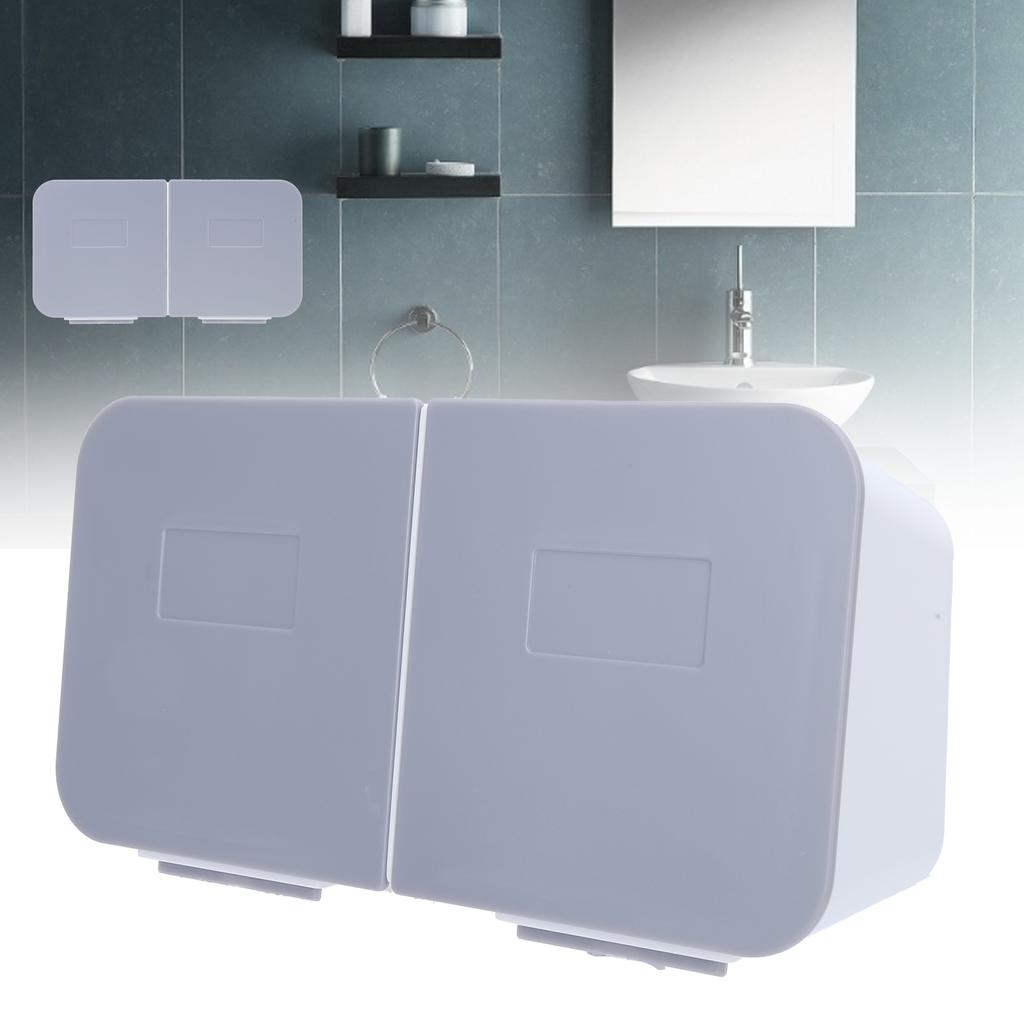 Настенный чехол для косметики, съемный моющийся органайзер для ватных дисков для ванной комнаты