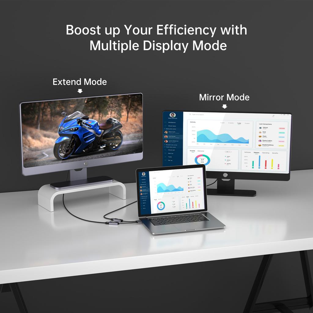 4K@60Hz Type USB C To HDMI Adapter Converter, Works for Thunderbolt 3/4