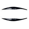 Black Front Headlight Cover Garnish Strip Eyebrow Cover Trim Sticker Glossy For BMW 3-Series 2005-2012 E90 E91 320I 330I