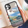 Мультяшный пейзаж Чехол для телефона iPhone 15 14 12 11 13 Pro XS Max 13Mini XR X 8 14Plus SE3 Матовый Жесткий Чехол Fundas