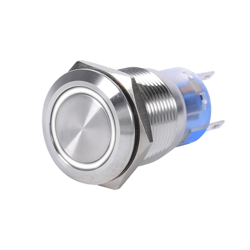 19mm 12-24V LED Waterproof Stainless Selflocking Latching Push Button Switch