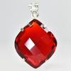 Natural Red Topaz 96 Ct Fancy Cut Certified 925 Starling Silver Pendant Gemstone MY.PD-74-NS