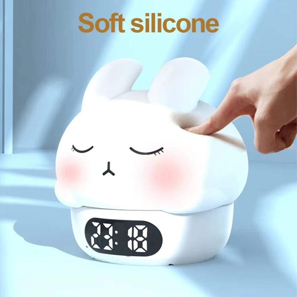 Цифровой будильник с переключаемым цветом, силиконовые хлопающие огни, новый милый ночник, дом