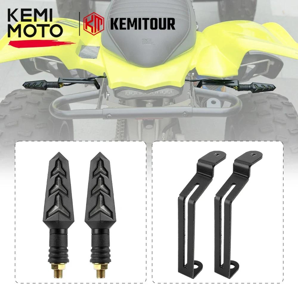 KEMIMOTO ATV LED Brake Turn Signal Light Kit for Motorcycle for Yamaha Raptor 700 700R YFZ450/450R/450X for Honda for Suzuki
