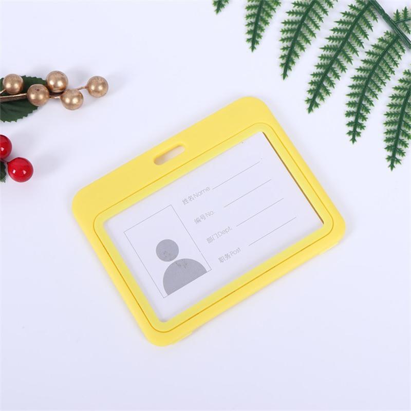 Пластиковый двусторонний прозрачный держатель для бейджа сотрудника, удостоверения личности для работы, школы, офисного пропуска, аксессуары, декоративный шнурок