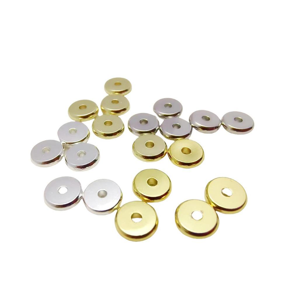 Сохраняющие цвет бусины для счетов с медным покрытием из 18-каратного золота для самостоятельного изготовления ожерелий и браслетов