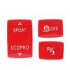 Gear mode button stickers for BMW 1234 series red 3 pieces