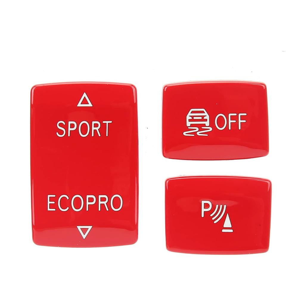 Gear mode button stickers for BMW 1234 series red 3 pieces