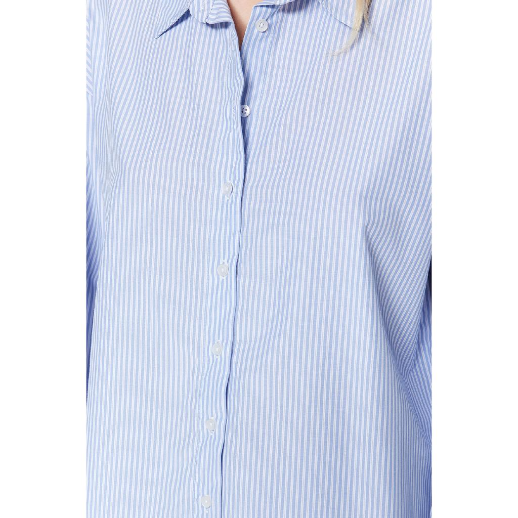 Рубашка оверсайз/широкого кроя в синюю полоску Twoss23go00144