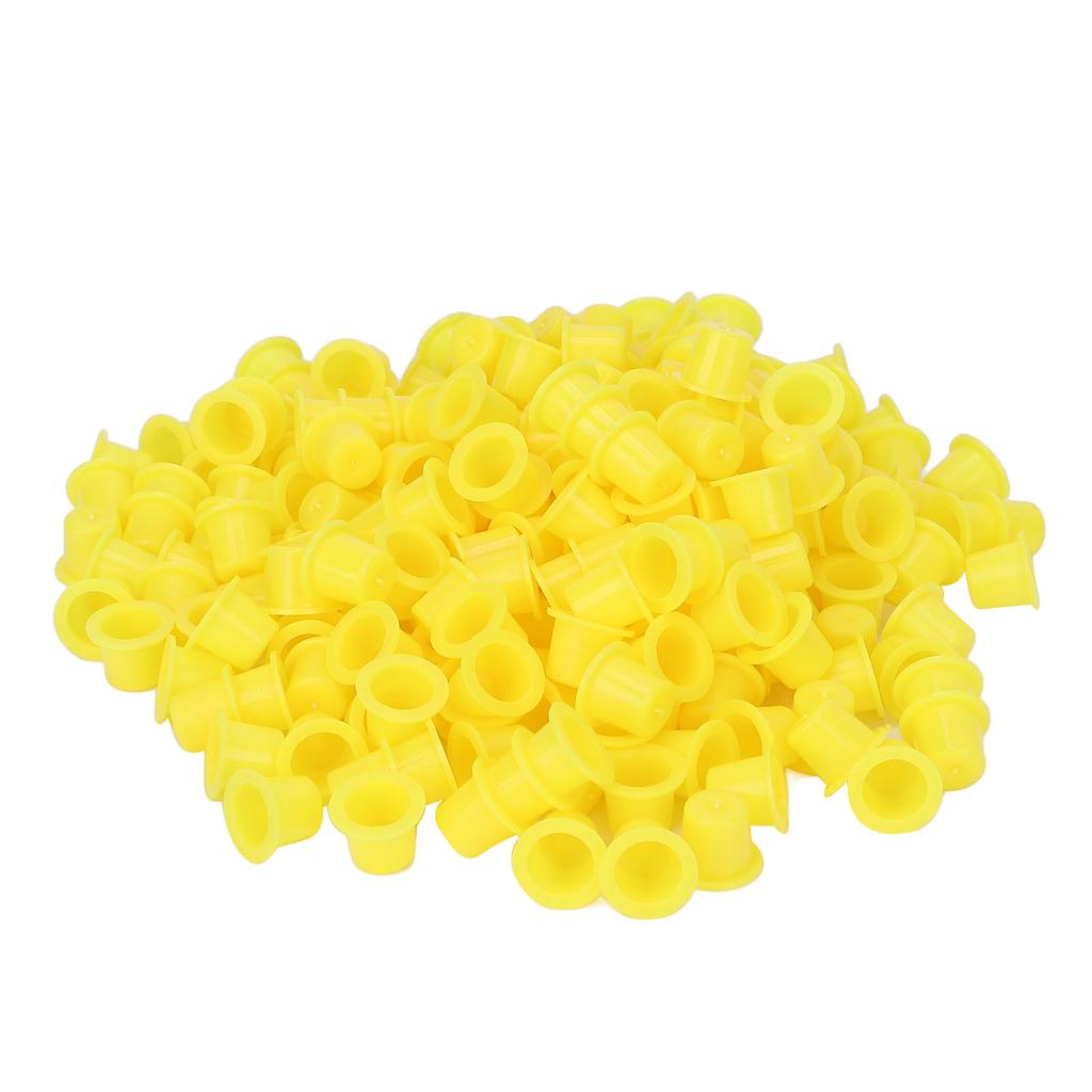 1000pcs Tattoo Ink Cups Disposable Microblading Pigment Cup Tattoo Supplies Yellow Without Cup