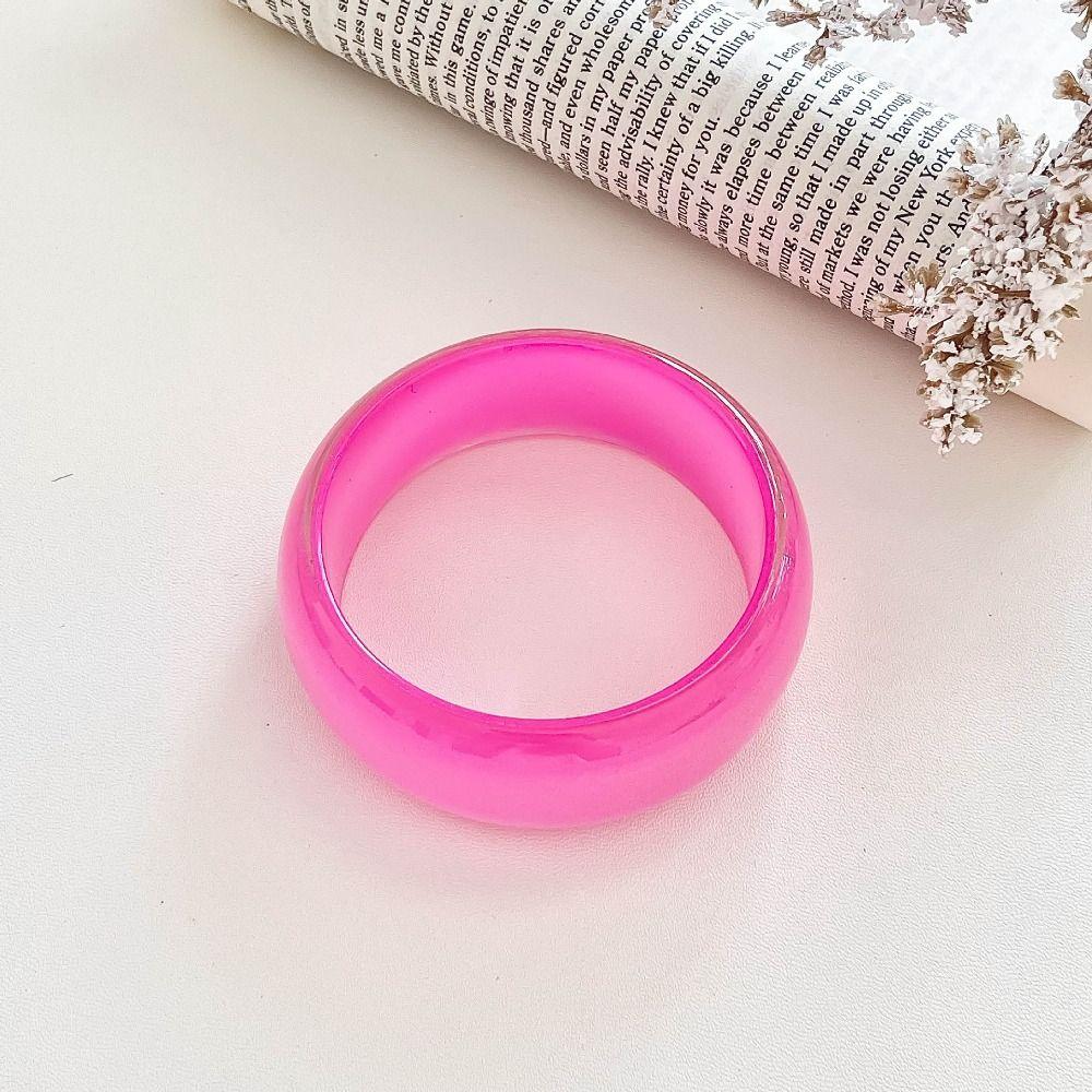Glitter Chunky Bangles Bright Color Resin Bracelets Elegant Lady's Bracelet Gifts