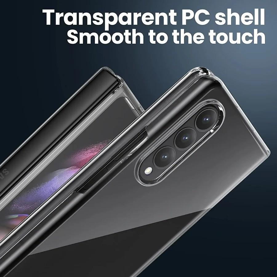Для Samsung Galaxy Z Fold 6 5 4 3 2 Fold6 Fold5 Fold4 Fold3 Fold2 Прозрачный защитный чехол Жесткий ПК Прозрачный бампер Z Fold6 Fold5 Fold4 Fundas