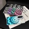 Чехол для Samsung Galaxy S25+, S25 FE, S24 FE, A56 5G, A37, A36 5G, A26 5G, A17 4G/5G, A16 4G/5G, Радужный Градиентный Цветочный Прозрачный Чехол, Ударопрочная Защита Камеры