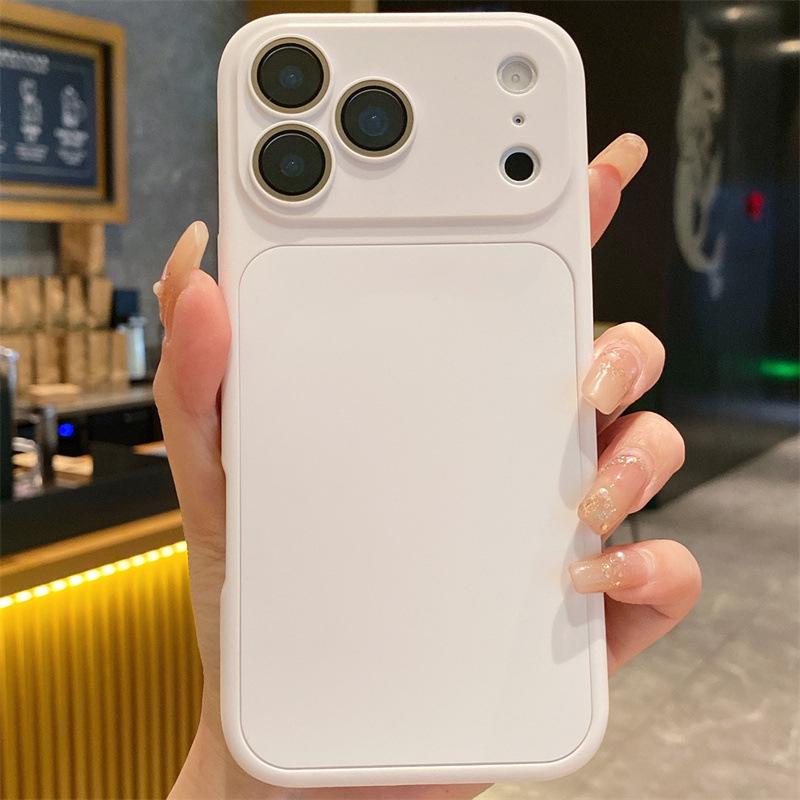 Чехол для телефона iPhone 17 Pro Max однотонный: Подходит для больших окон и моделей от 14 до 17