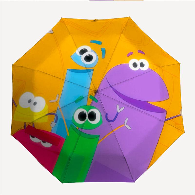 Спросите StoryBots Модный автоматический складной зонт с открыванием/закрыванием. Портативный и складной, идеально подходит для подарка, путешествий и повседневного использования.