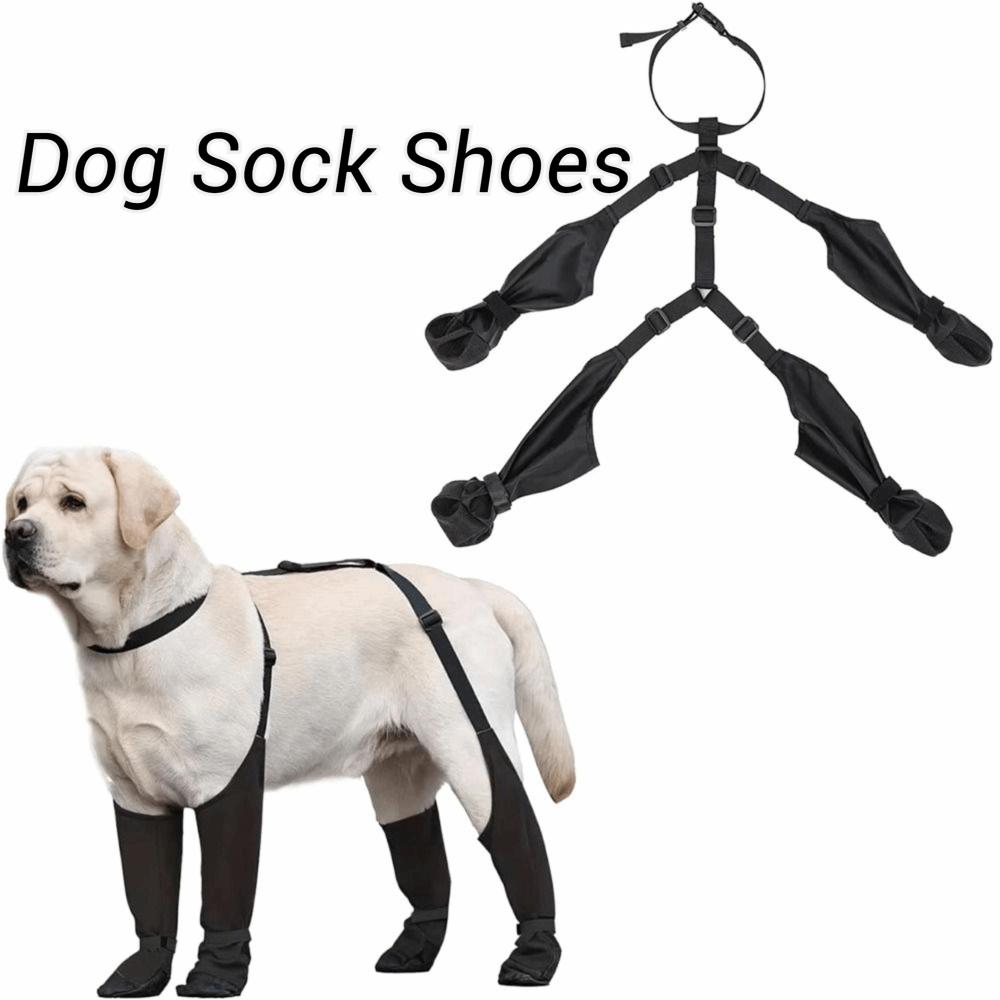 Нескользящие Водонепроницаемые Ботинки для Собак Защита Лап Питомца для Улицы Регулируемые Грязезащитные Дождевые Ботинки для Собак