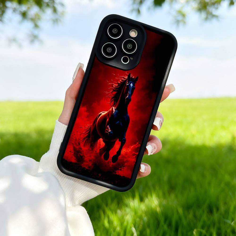 Чехол для телефона из ТПУ с изображением лошади для IPhone 17 16 15 14 13 12 11 Pro Plus Max Защитный чехол