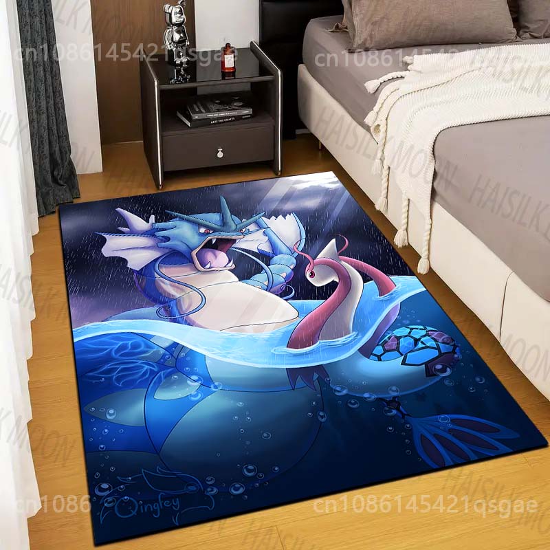 Various Styles P-Pokemon Gyarados Cartoon Carpet Bedroom Living Room Sofa Multifunctional Non-Slip Rug Decor Mat Free Shipping
