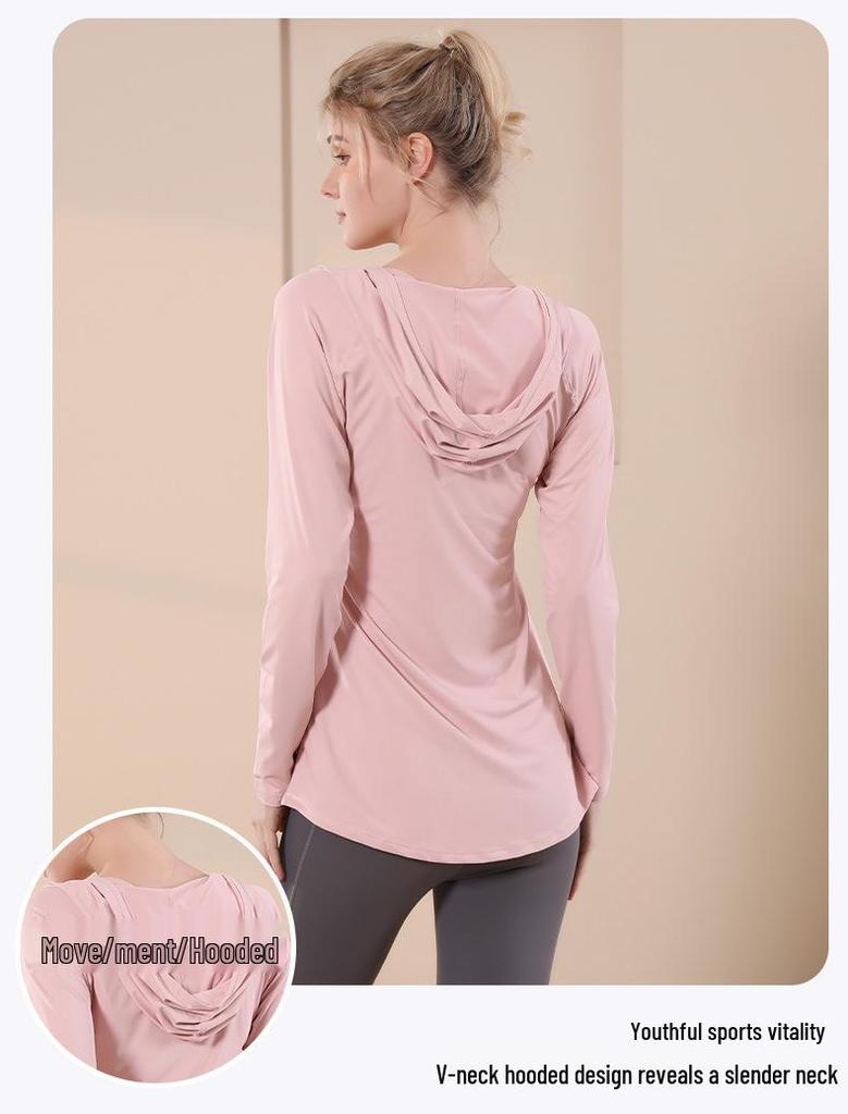 Женская быстросохнущая дышащая толстовка с длинным рукавом облегающего кроя для йоги и бега