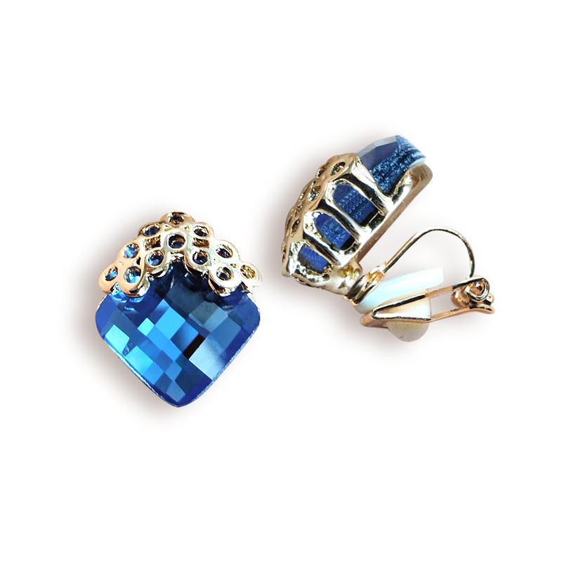 Винтажные полые серьги-клипсы с цветком и кристаллами без отверстия для уха, женские элегантные манжеты для ушей, свадебные украшения для свадебной вечеринки