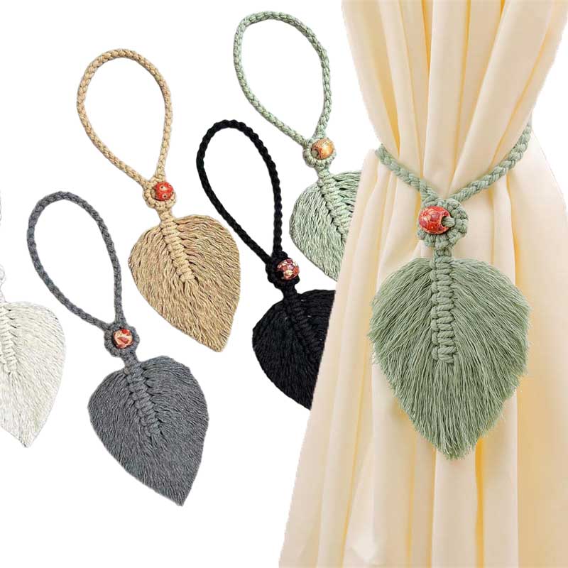 Boho Curtaintiebacks With Beadfringe Curtains Accessories Macrame Decorative Curtain Rope Farmhouse Decor for Room Decoration