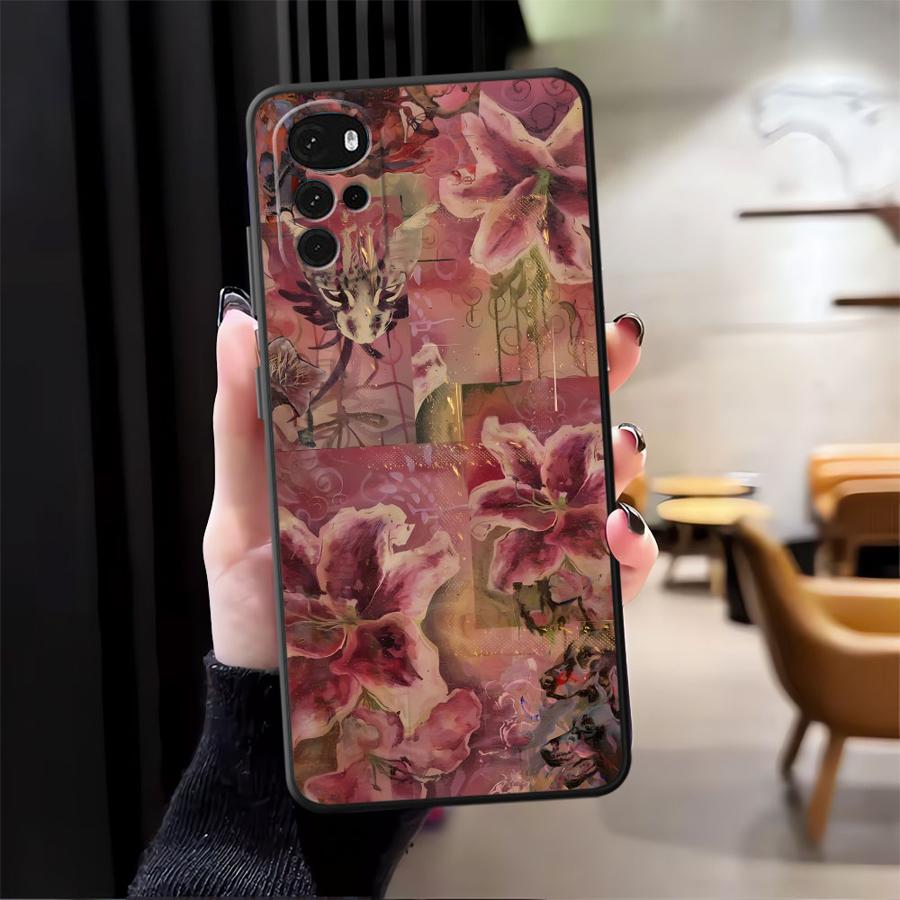 Чехол для Motorola Moto Edge 20 Pro 30 Lite G60s G50 G53 G30 G52 G71 G22 Edge40 G32 G51 G73 Чехол для телефона с принтом цветов Лилии и Орхидеи