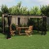 VidaXL Gazebo with Taupe Mesh Walls 4x3 M Steel, Garden Gazebo, Patio Gazebo, Garden Pavilion 4003913