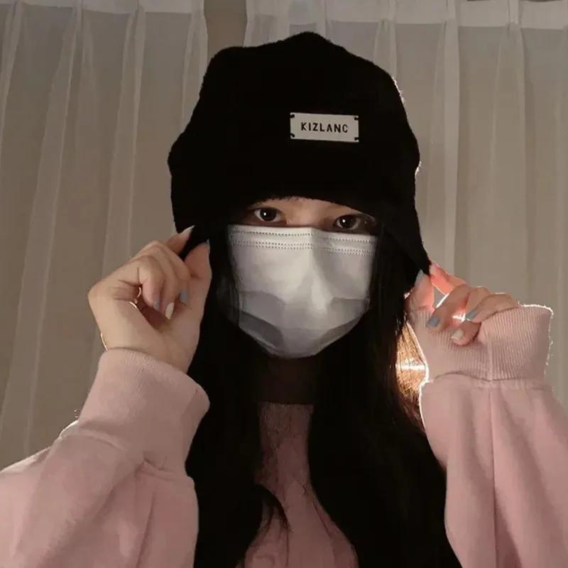 Женские плюшевые мешковатые шапки-бини, зимние утепленные однотонные флисовые шерстяные шапки-скелеты, уличные утепленные шапки-чепчики для женщин Gorros Bonnet