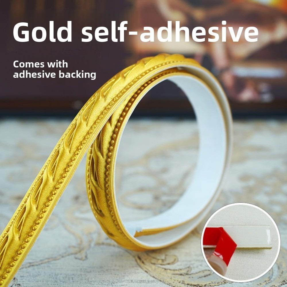 1мx12мм Декоративная линия для стен Самоклеящаяся Имитация тиснения Потолочный плинтус Водонепроницаемая 3D Декоративная отделка для дома