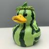 Fruit Duck Figurine Watermelon Dragon Fruit Cartoon Duck Resin Animal Statue Sculpture Home Office Decoration Ornament