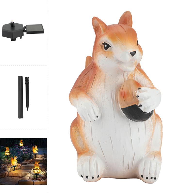 Солнечные светодиодные садовые колышки в виде совы Реалистичный уличный светильник Солнечный светодиодный светильник Уличный садовый декоративный светильник Водонепроницаемые солнечные светильники