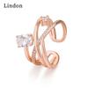 Классическое кольцо Lindon из медного сплава с цирконом, женские ювелирные изделия, свадебный подарок, вечеринка